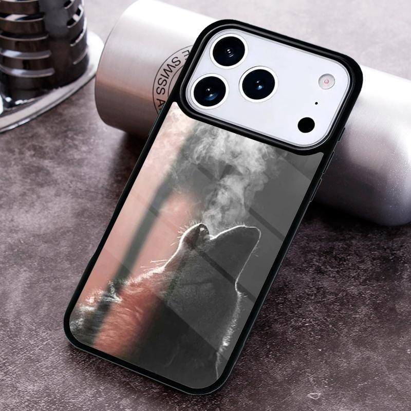 Howl of A Wolf Under The Moon pattern Phone Case for iPhone 17 16 15 Pro Max Air 14 13 12 11 Plus Shockproof Cover