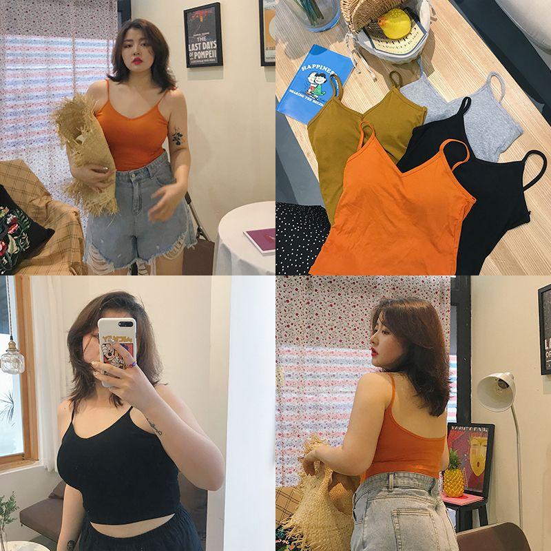 

Beautiful Back Soft Elastic Super Comfortable Camisole Orange All yards