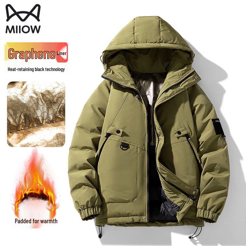

Maoren Men s Graphene Thermal Padded Winter Jacket M