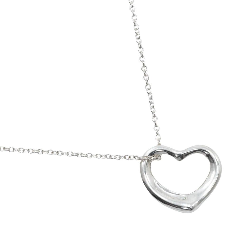 

TIFFANY&Co. Open heart Necklace Elsa Peretti Silver925 heart 2.2g Women Used