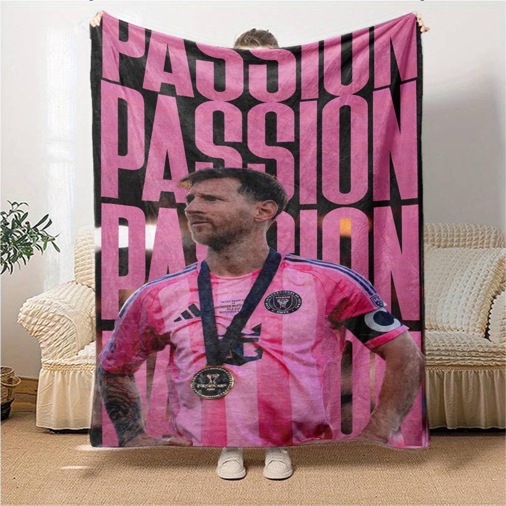 Passion Driven Soccer Star printed flannel breathable and warm blanket, a stylish home gift, suitable for home, office and bedspread use. 15a187