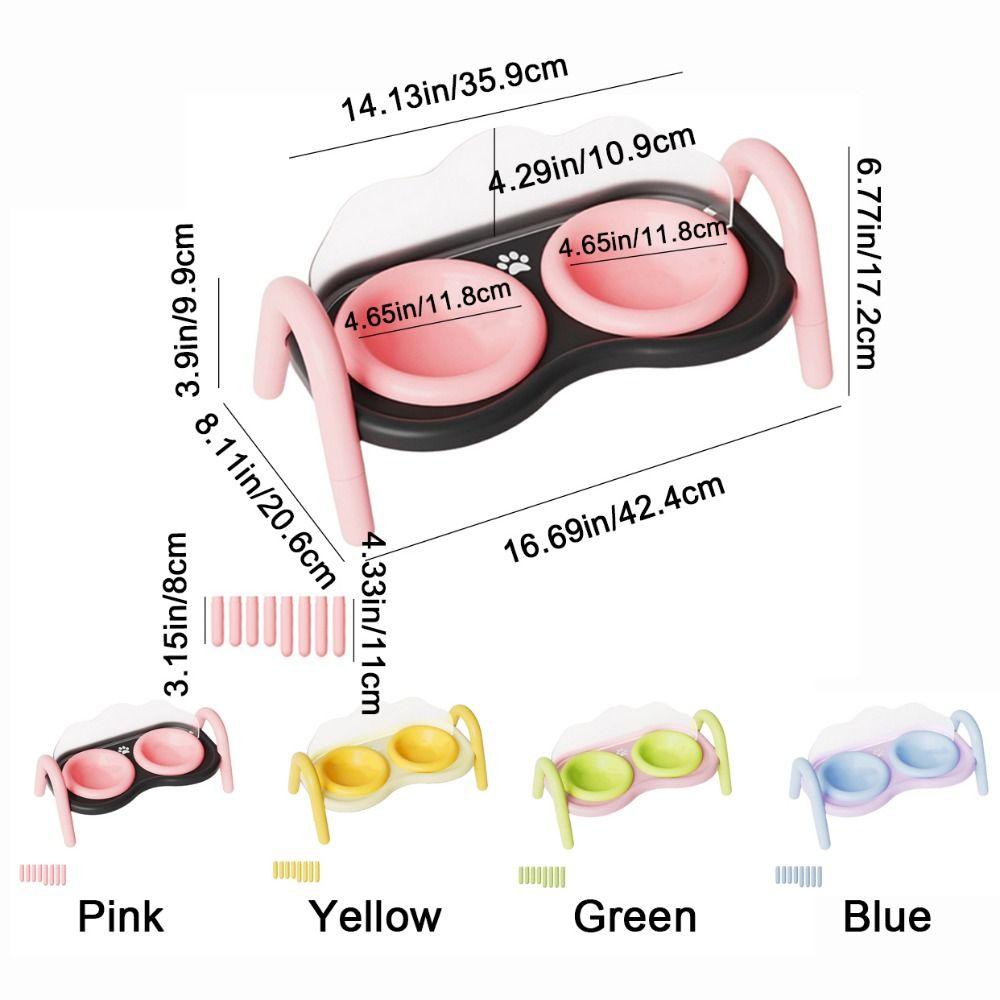 Anti-Tip Pet Elevated Raised Bowls Ceramic Pet Drinking Bowls Pet Feeding Bowl  Feeding