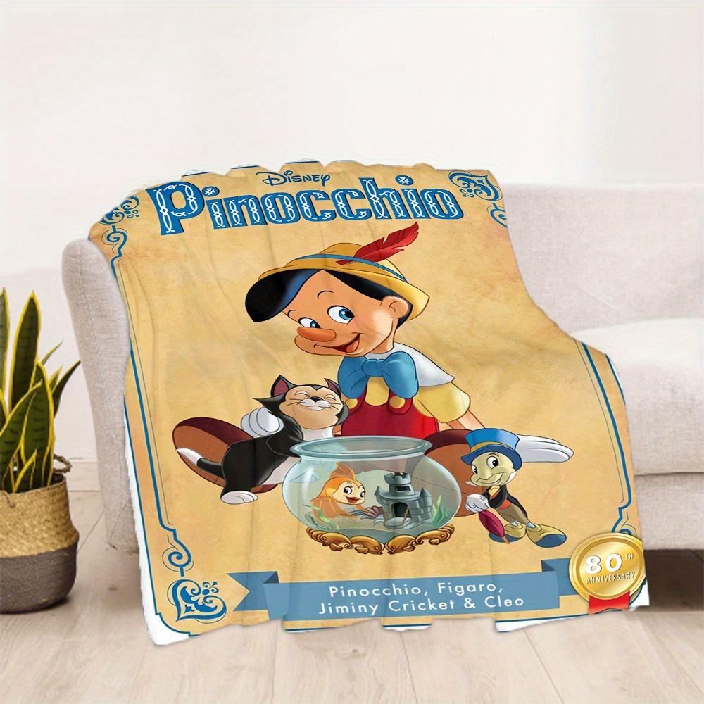 1pc, Pinocchio & Friends Blanket Seasonal Throw for All Seasons, Living Room, Travel, Outdoor Blankets, Camping