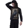 Spiral Direct Unisex Adult Raven Wise Back Print Long-Sleeved T-Shirt
