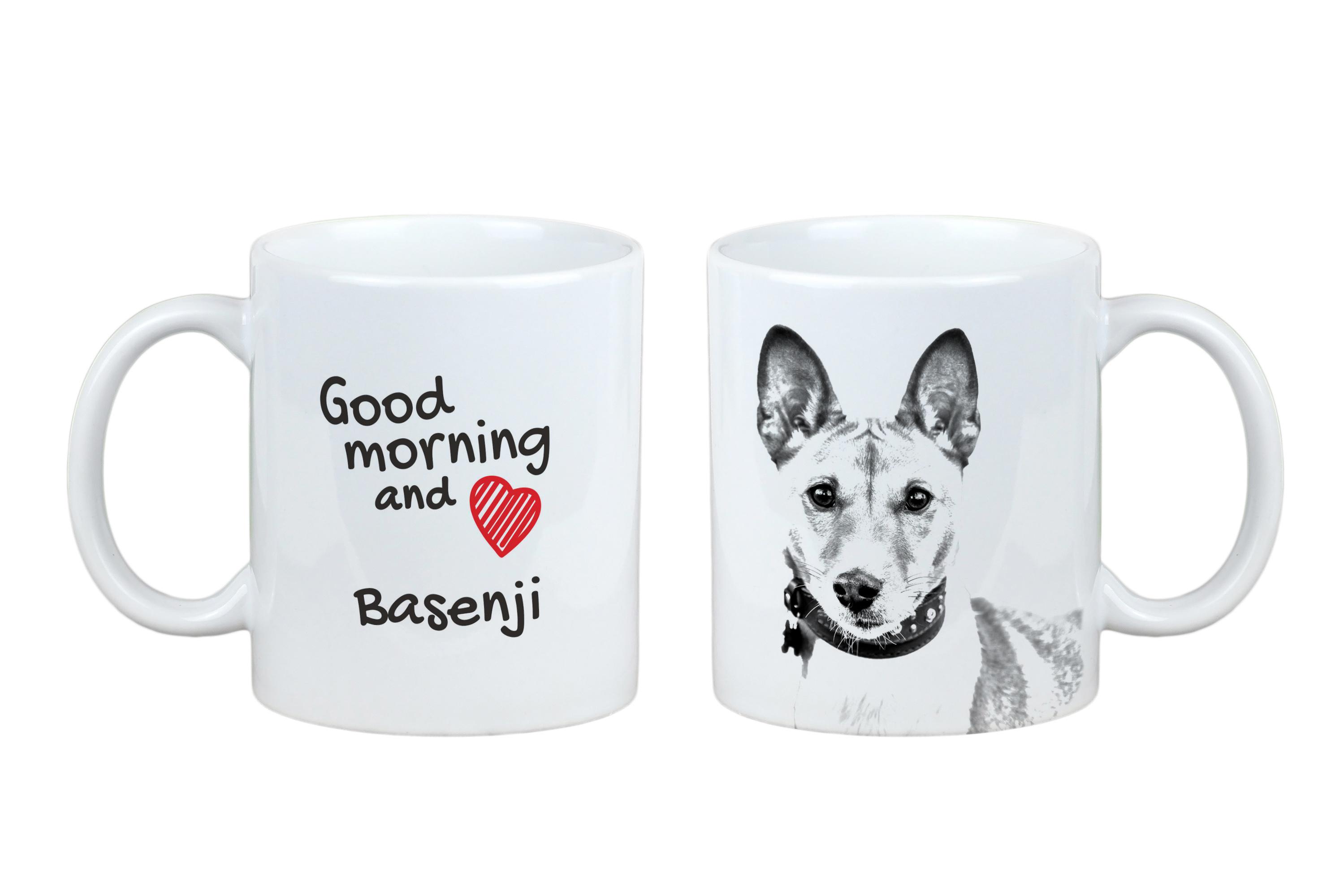 

Basenji, African bush dog, Congo dog - cup with a dog, personalized cup with a print, a classic gift for everyone from the Art-Dog brand білий