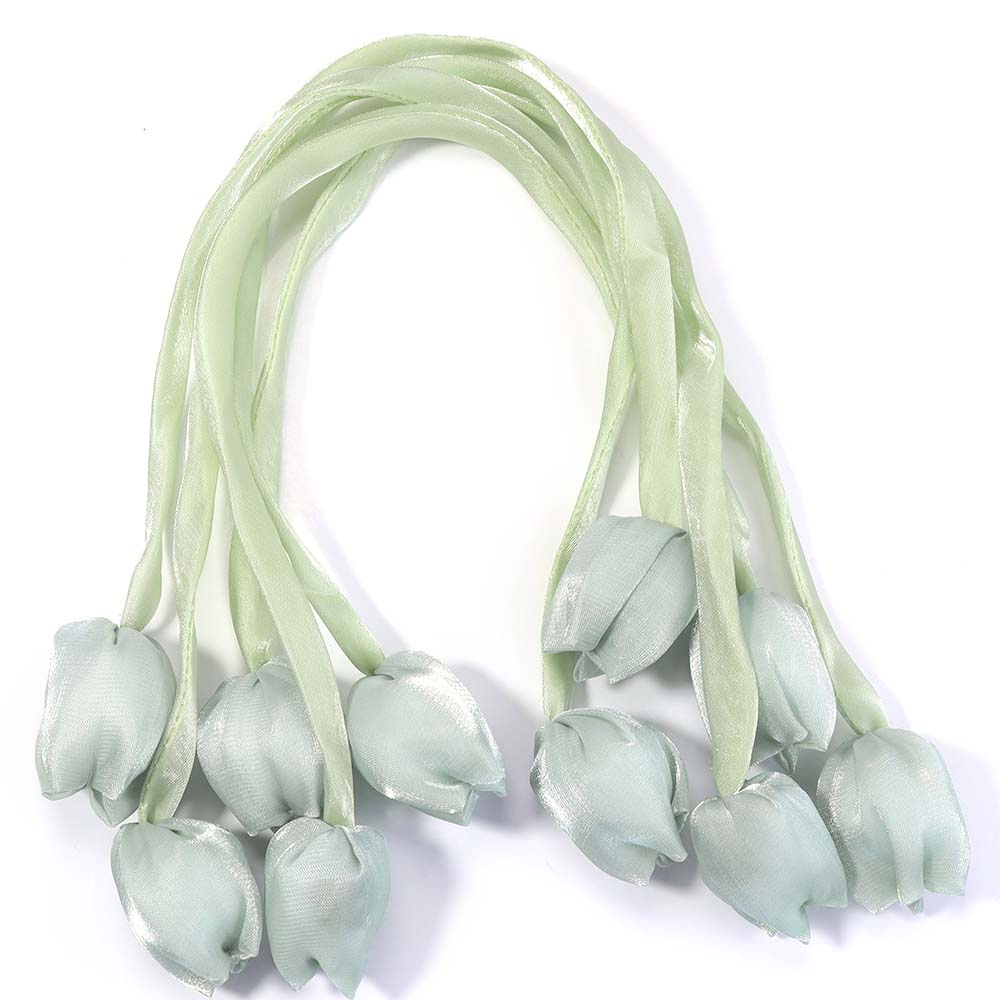 5pcs Tulip Bow Flowers Sweet Artificial Flowers For DIY Wedding Party Christmas Clothing Headwear Gifts Decoration Accessories