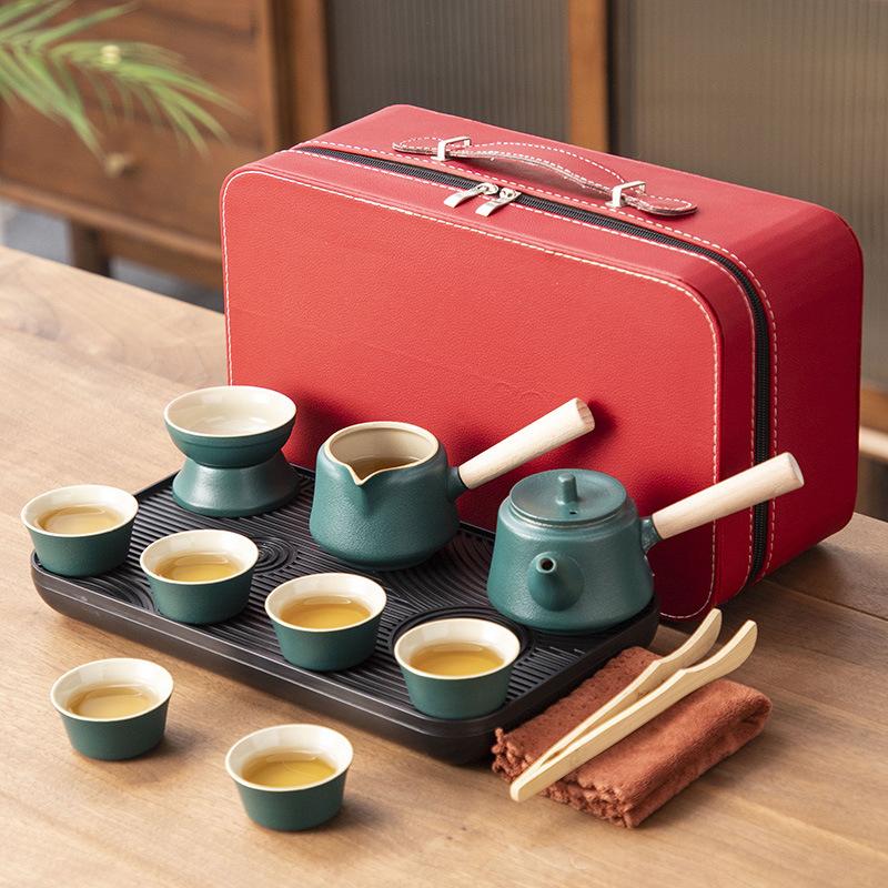 Ceramic Outdoor Camping Portable Travel Tea Set Business Company Events Wedding Gifts