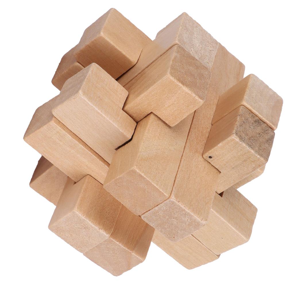 Intelligent Jigsaw Lock Toy Wooden Interlocking Puzzles Game Toy Adult Brain Teaser Toy
