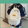 Cute Cartoon Velvet Duck Backpack For Girls Breathable School Bag High School Korean Style Shoulder Bag