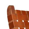 VidaXL Chaise Relaxation Cuir Véritable Bandes Marron Pliable Salle de Séjour 246365