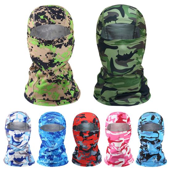 

Camouflage Cycling Face Guard Neck Gaiter UV Protection Breathable Outdoor Motorcycle Helmet королівський синій колір