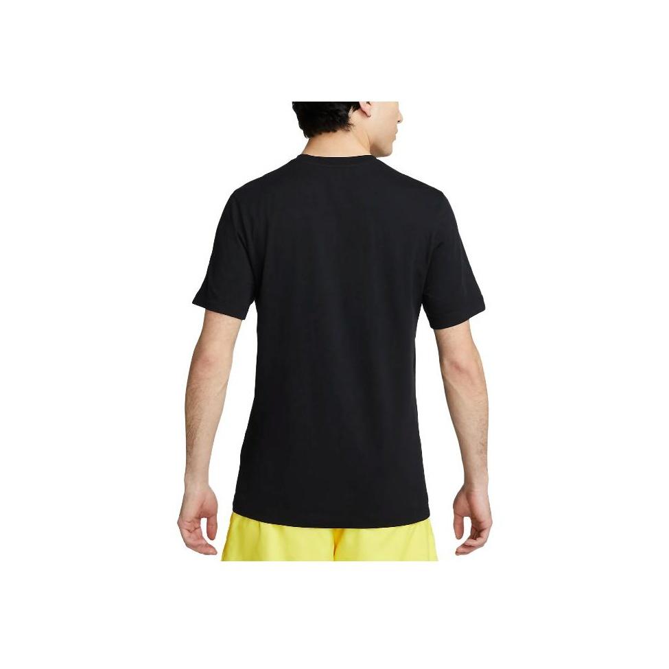 Nike Logo Print Round Neck Short Sleeve T-Shirt Men Tops Black FB9816-010