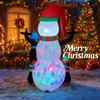 5.91FT Inflatable Snowman Penguin Family Set Toy Xmas Yard Decoration Festive Gift LED Lit Christmas Supplie Home Decor Ornament