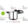 Autocuiseur 4 Litres, Induction, Acier Inoxydable 18/10, 2 Niveaux de Pression FAGOR Duo 4 Argent 802806