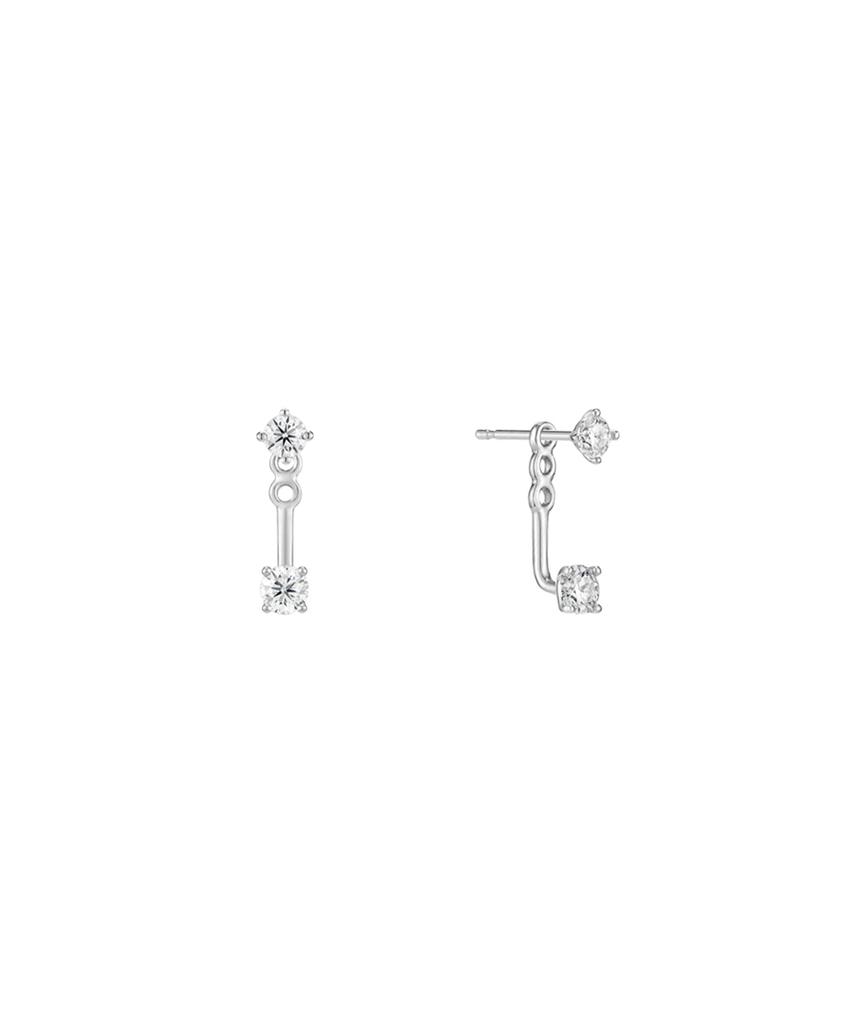 Tatiana [Silver 925] Moissanite Ear Jacket Earrings_De0004