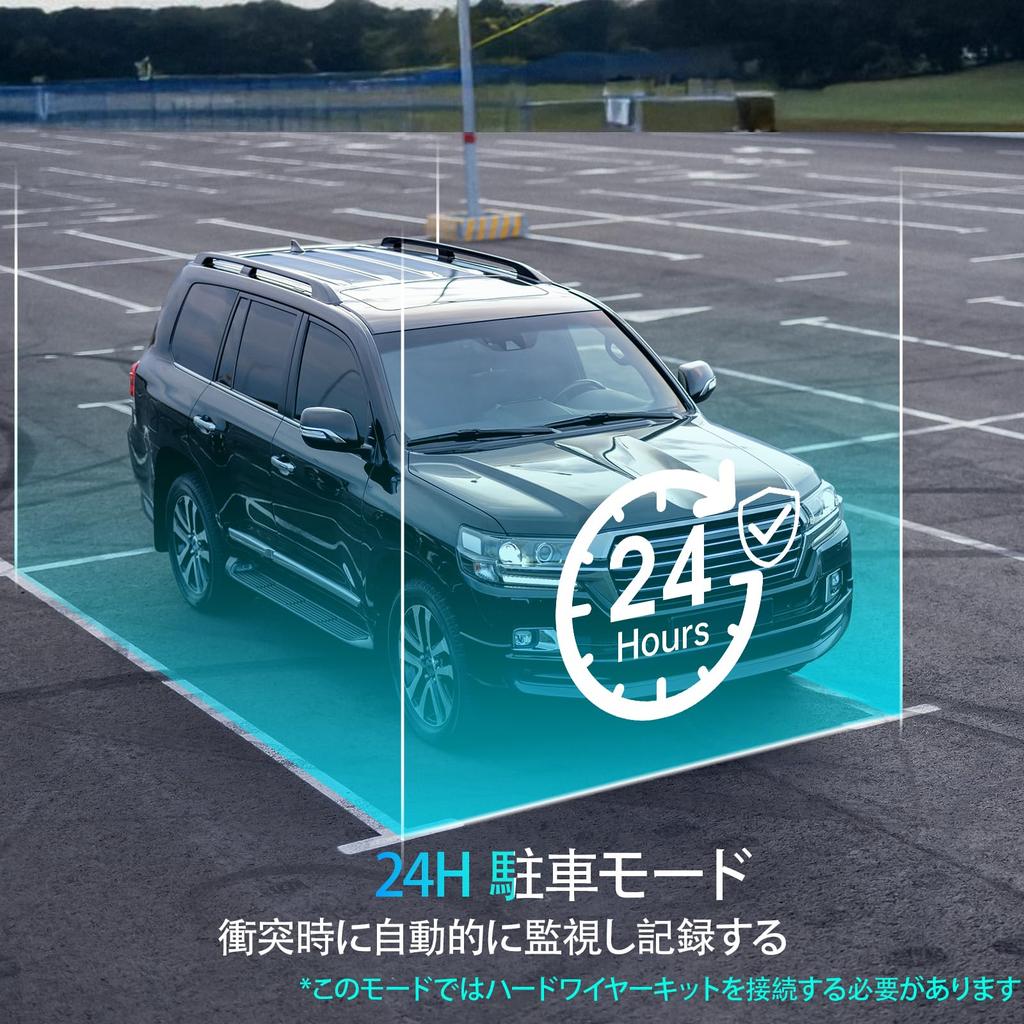 Yonvim Car Dash Cam with Front and Rear Compact and HD LCD Impact Overwrite Loop Continuous Nighttime Easy Includes 64GB Memory and Japanese