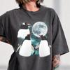 Three Penguins Moon Mens Kids T Shirt, Vintage 90s Cosmic Wildlife Graphic Tee