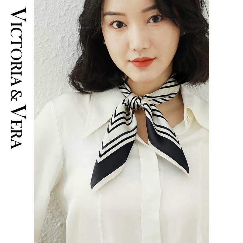 VICTORIA&VERA 3D Print Mulberry Silk Scarf