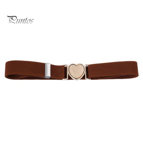 

Ремень унисекс, контрастный цвет, металлическая пряжка в форме сердца, легкий пояс, регулируемая резинка, ремень на талию для девочек, для вечеринок, повседневная одежда кофейный