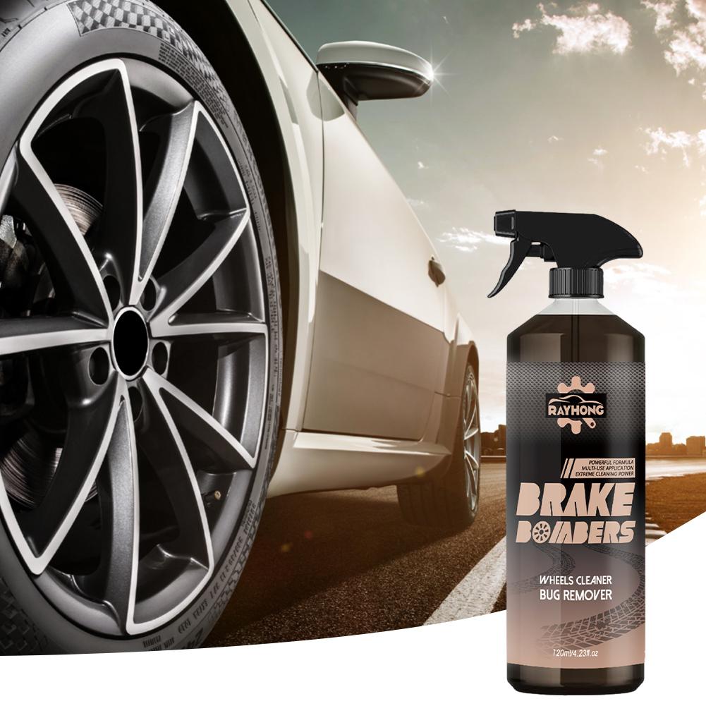 Wheel Cleaner Spray Non-Acid Auto Detail Care Remove Rust Safe Iron Dust Rim Rust Cleaner 100/120ml for Cleaning Wheels Tires