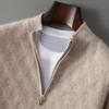 Herren Kaschmirwolle Reißverschluss Pullover - Hochwertige Business Casual Strickware