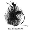 Wedding Fascinator Hat Cocktail Tea Party Headband Feather Headpiece & Gloves Set  for Women Girls
