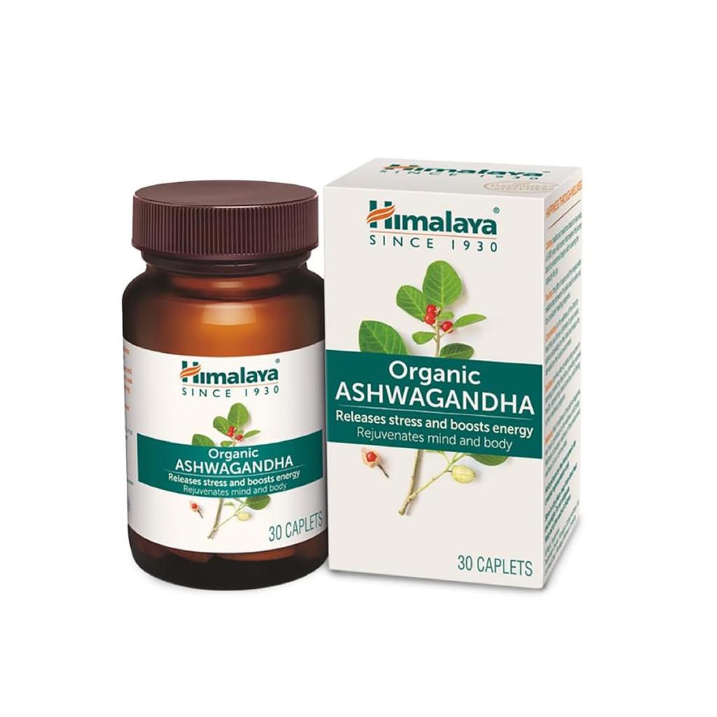 Himalaya Organic Ashwagandha 670Mg, 30 Tablets – Stress Relief, Mind Rejuvenation, Natural Energy Support, General Wellness, Vegan Friendly Supplement