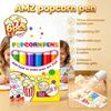 AMZ Popcorn Pen 6-color Three-dimensional Bubble Pen 3D Painting DIY Handmade Toy Children's Birthday Gift 6pcs