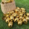 6-24pcs Golden Easter Eggs Plastic Fillable Egg Easter Egg Hunt Game Prizes Home Decoration Supplies Kids Birthday Party Favors