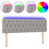 Exclusive House - LED Headboard Light Grey 160x7x78/88 Cm Fabric
