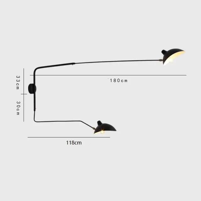 Nordic Modern Minimalist Wall Light Reading Led Lamp Long Living Study Room Bedroom Bedside Arm Adjustable Lighting Decoration