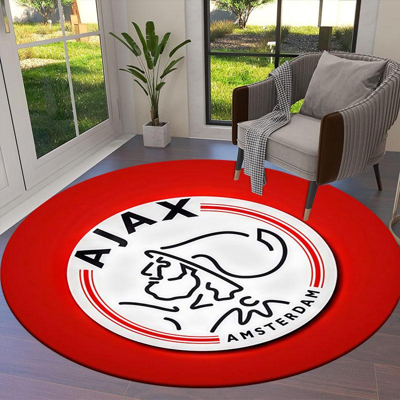 AFC Ajax Round Area Rug,Carpet Rug for Living Room Bedroom Sofa Playroom Decor,Non-slip Floor Mat