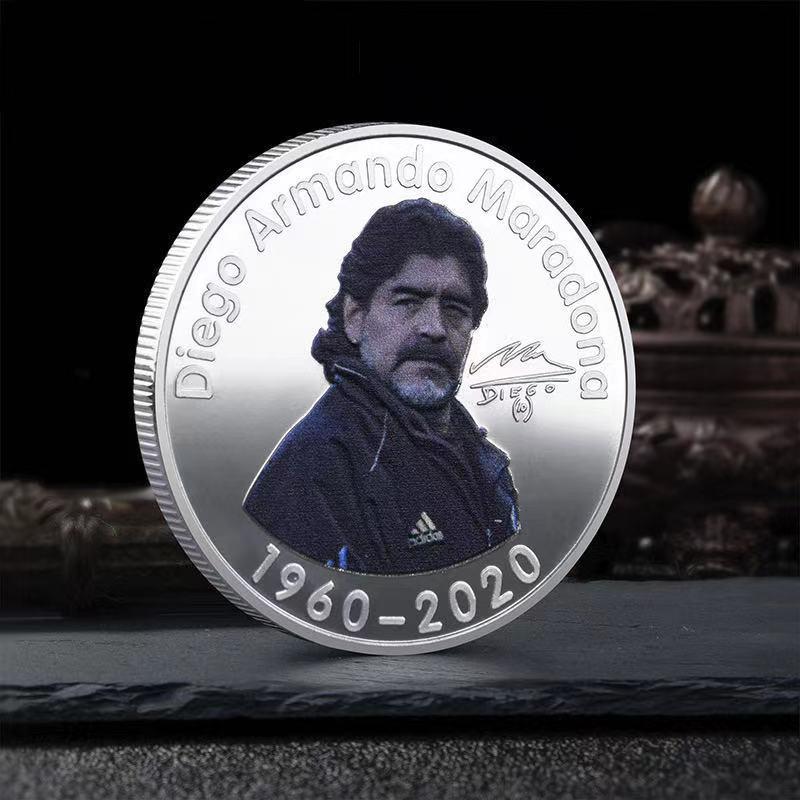 Maradona Football Star Coins, Commemorative Medals, Argentine Football Star Gold Coins, Silver Coins, Gifts, Ornaments, Memorials