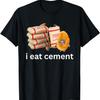 Ich esse Zement – ​​Lustiges T-Shirt mit verfluchter, weinender Katze (Meme)