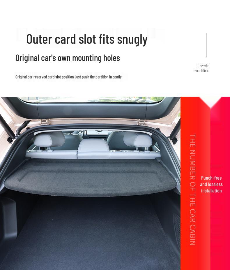Trunk Partition Sunshade & Dust Cover Accessories for Xiaopeng MONAM03