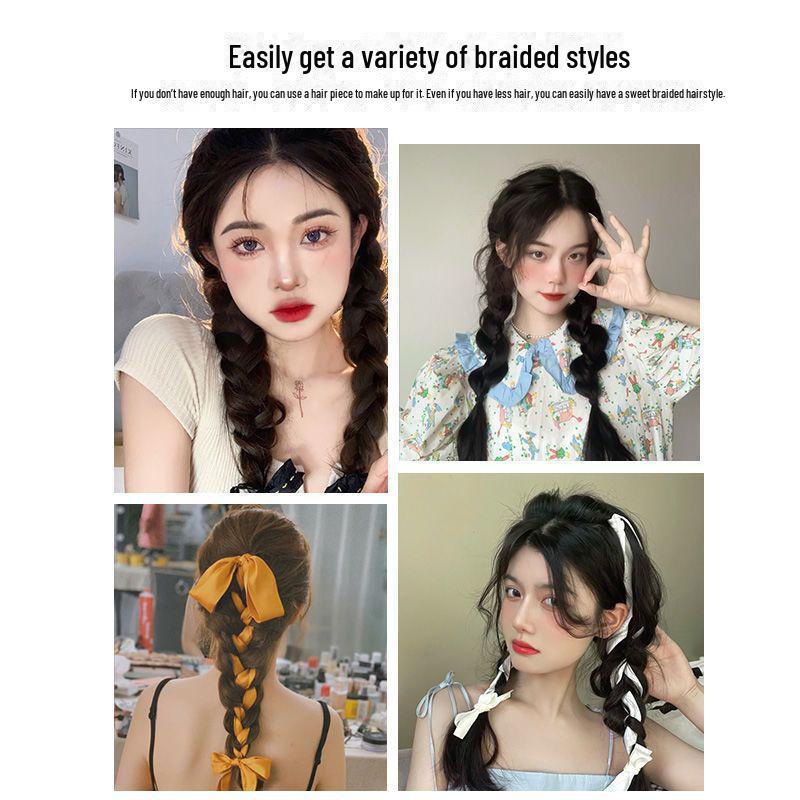 Long Hair Wigs for Women: 3-Piece Set, Straight, Voluminous, Invisible, Traceless Extensions