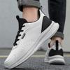 Autumn New Men's Shoes Casual Sports Shoes Soft Leather Surface Shock Absorption Lightweight Soft Sole Running Shoes