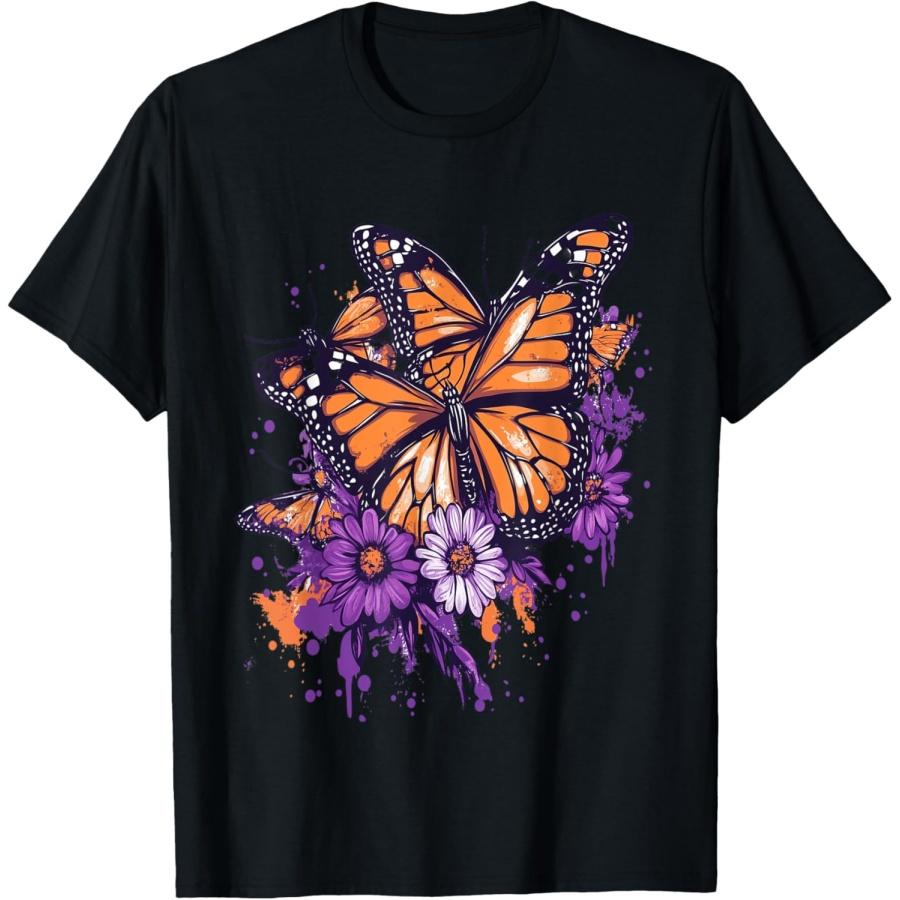 Cute Monarch Michoacan mariposa butterfly Lepidopterist T-Shirt S