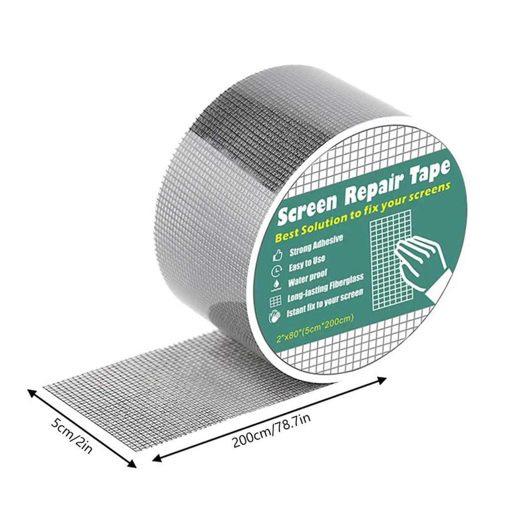 Window Screen Repair Tape Screen Repair Kit for Windows or Doors Strong Adhesive Screen Patch Fiberglass Screen Tape Mesh Repair