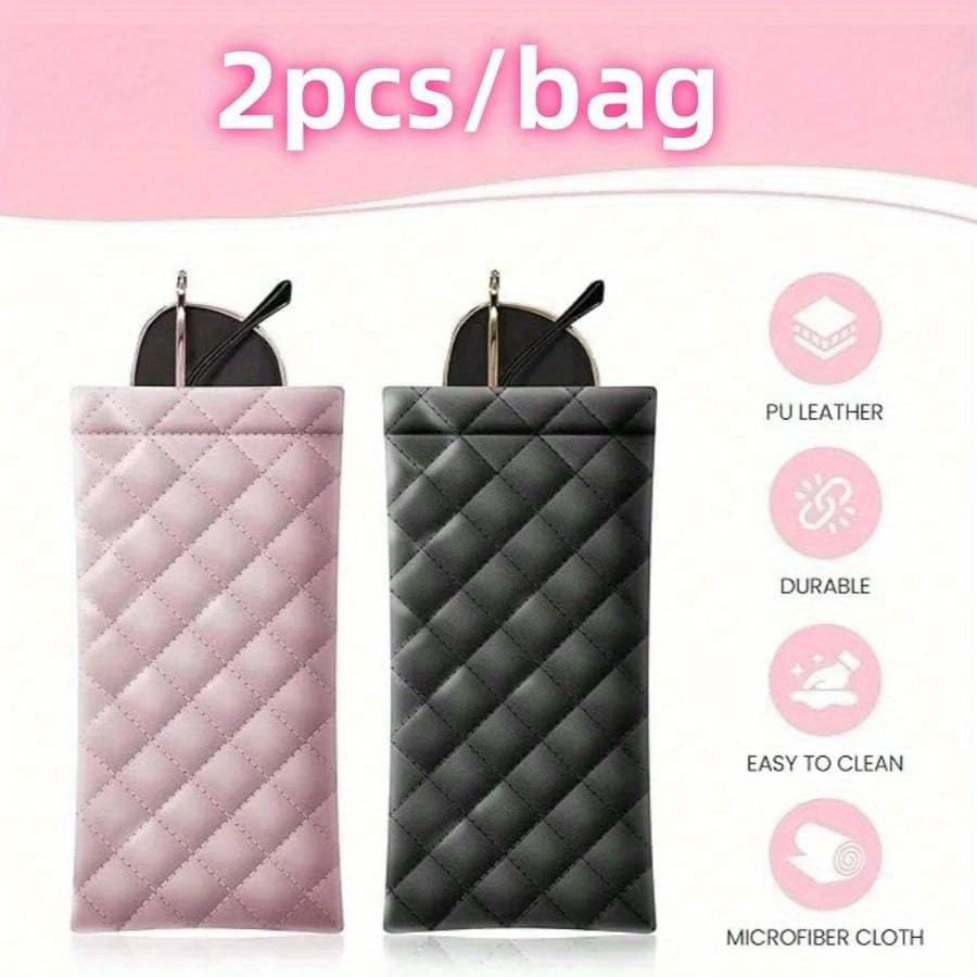 1pc/2pcs/3pcs/4pcs/8pcs Unisex Portable Compressed Eyeglasses Case - PU Leather Multi-Function Storage Bag For Glasses, Phone, Coins, Eye Mask