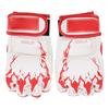 Professional MMA Fingerless Gloves PU Leather Punching Bag Sanda Boxing GlovesWhite Bottom Red Claw