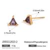Titanium Steel Zirconia Earrings - Luxurious and High-end Ear Clips, Ear Studs Made of Stainless Steel, Women's Accessories