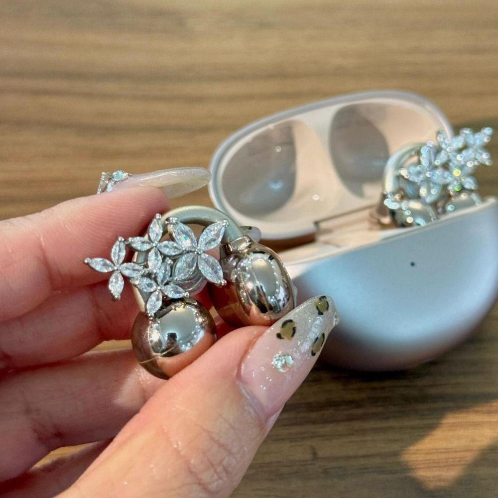 Transparent Butterfly Earrings Exquisite Wings Ear Clip Flash Rhinestone Ear-Clip  Masquerade