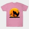 T Top Women Komondor And Moon Funny Halloween Harajuku Print Kawaii Tshirt Summer Short Sleeve Female T-Top Top Tee