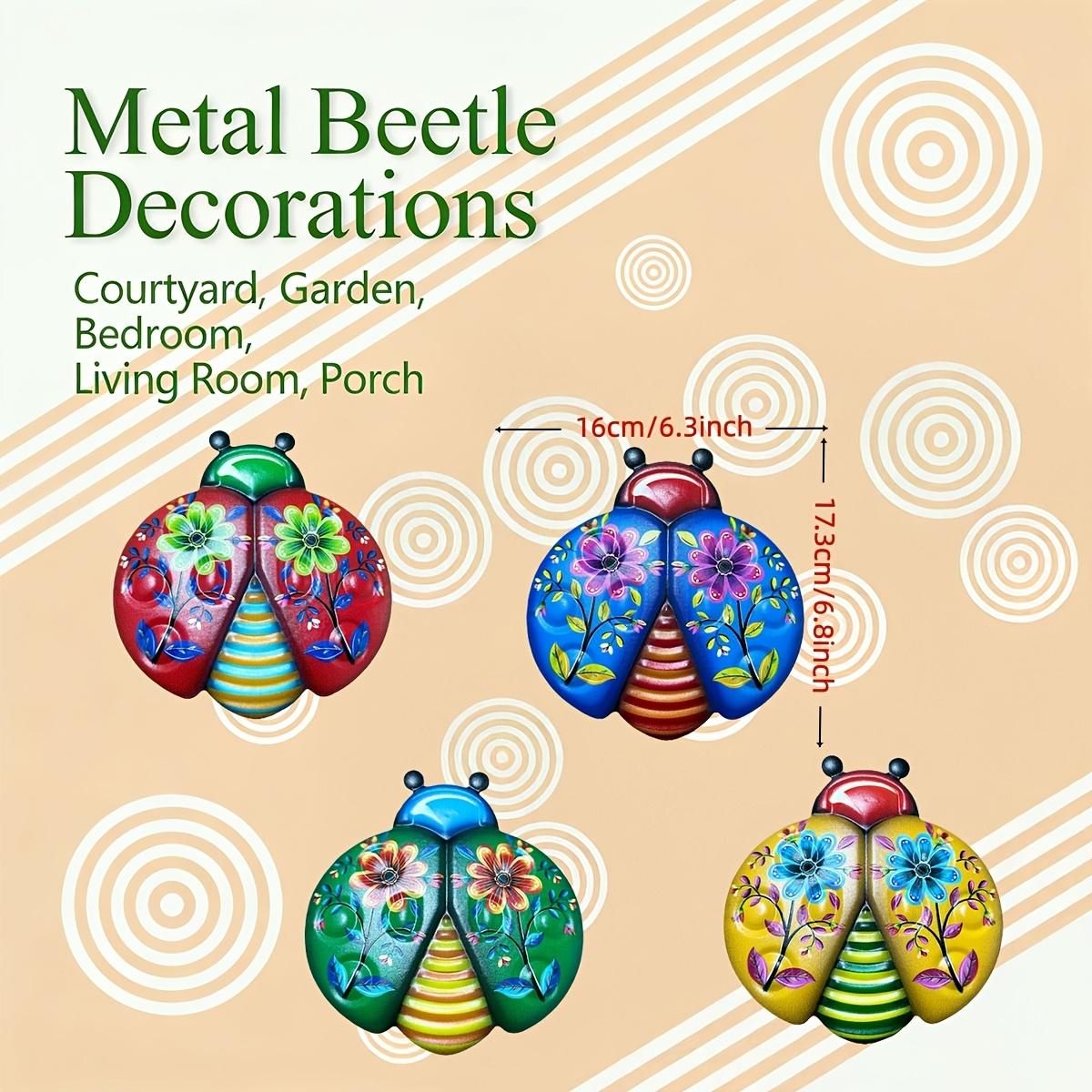 Home Wall Decor Metal Bee Wall Decor Bee Garden Flower Wall Art Decorations Outdoor Bee Hanging Patio Decor