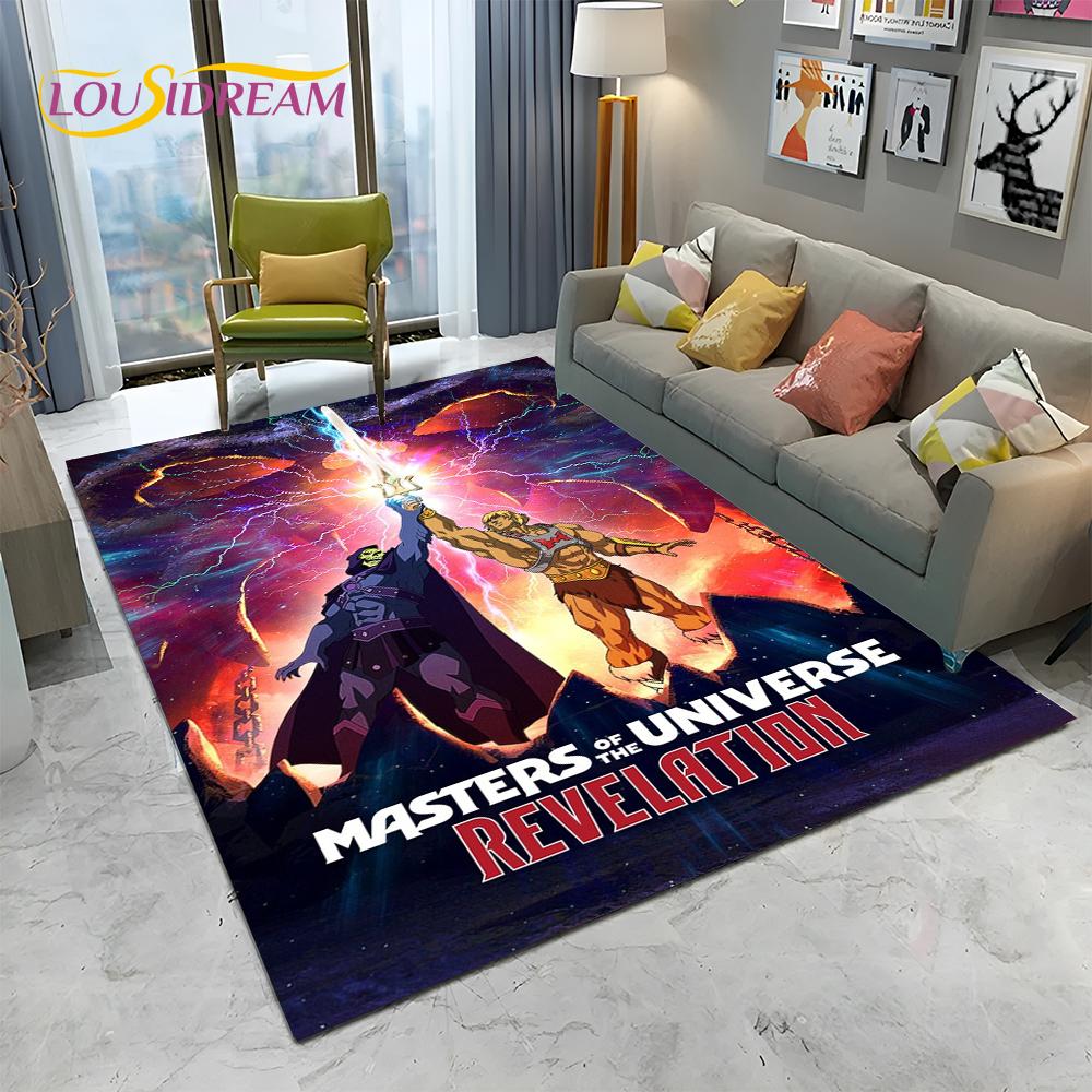 3D Retro Cartoon He Man Masters of Universe Carpet Rug for Home Living Room Bedroom Sofa Doormat Decor,kid Area Rug Non-slip Mat
