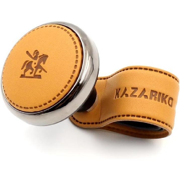Steering Wheel Spinner knob Leather Power Handle Spinner Accessory Orange