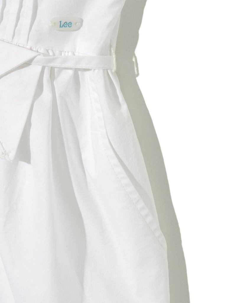 LEE Women Pintuck Sleeveless Long Dress White