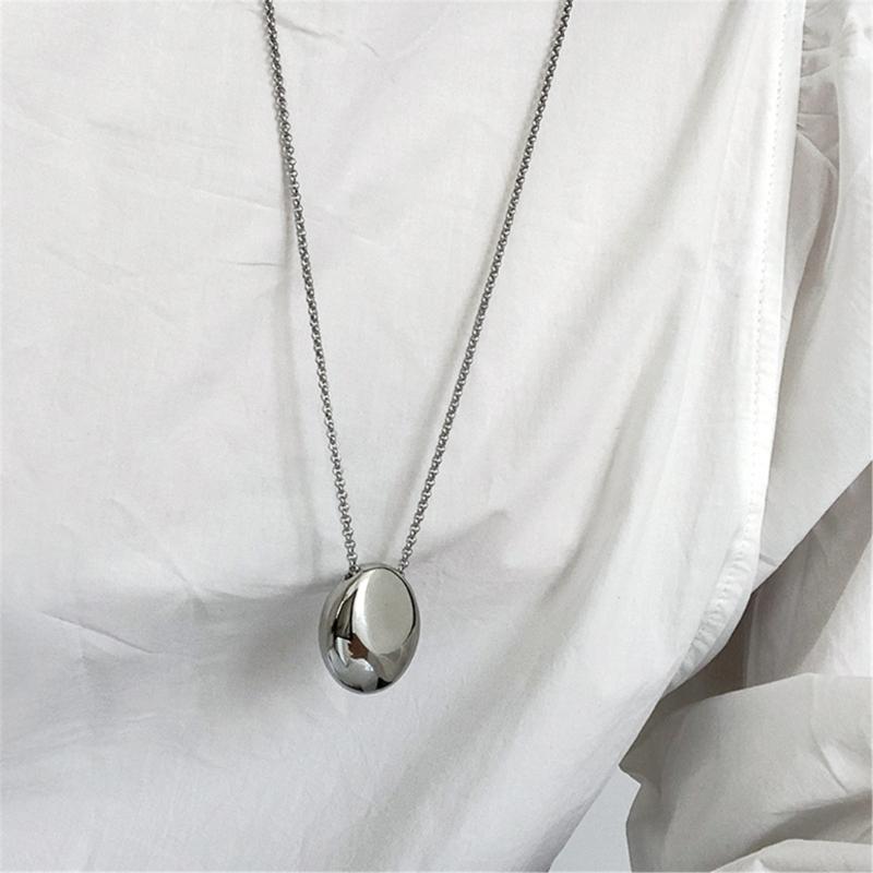 Water Drop Pendant Necklace for Women Titanium Steel Clavicle Chain Waterproof Choker Aesthetic Collar Jewelry Gift