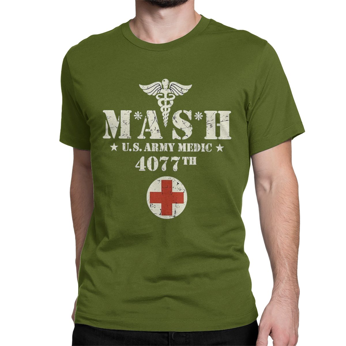 

Novelty Mash 4077 Alan Alda War 4077th T-Shirt Men Women s Round Neck Cotton T Shirts M*A*S*H Short Sleeve Tees Gift Clothes 4XL